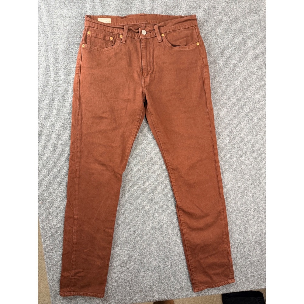 Levis Premium 511 Slim Fit Jeans Mens 32x32 Brown Rust Big E Red Tab Workwear